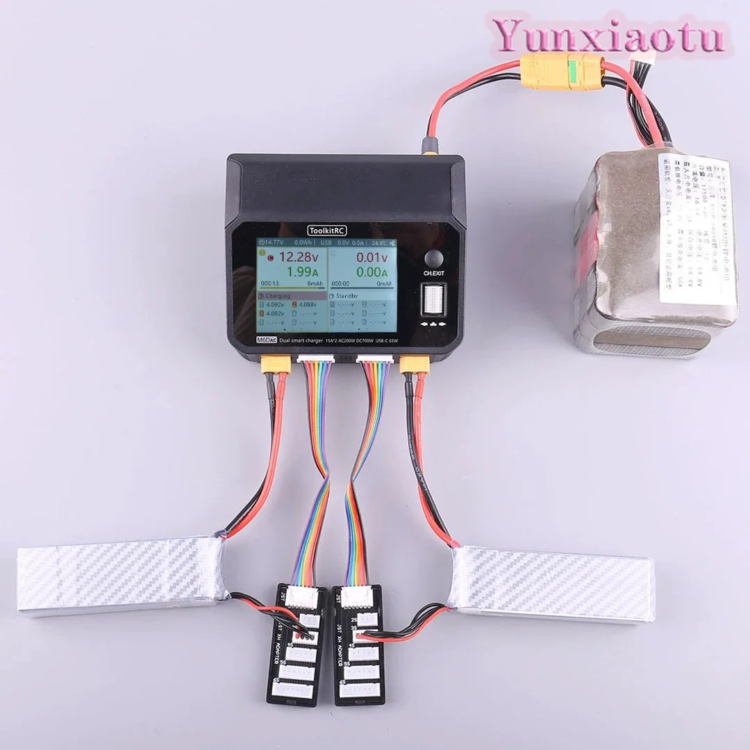 Toolkitrc M6Dac Smart Charger - ToolkitRC M6DAC เครื่องชาร์จสมาร์ทบาลานซ์แบบสองช่องสัญญาณ AC/DC 700W 15A