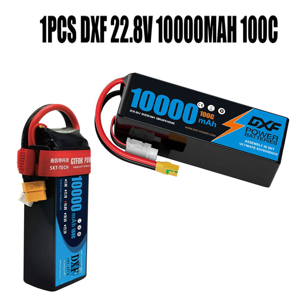 แบตเตอรี่ลิโพ DXF 6S 10000mAh  - 6S Lipo Battery 22.2V 5000Mah บทวิจารณ์และราคา