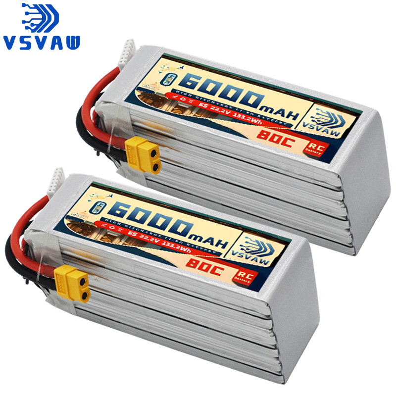 แบตเตอรี่ VSVAW 6S Lipo 6000mA - 6S Lipo Battery 22.2V 5000Mah บทวิจารณ์และราคา