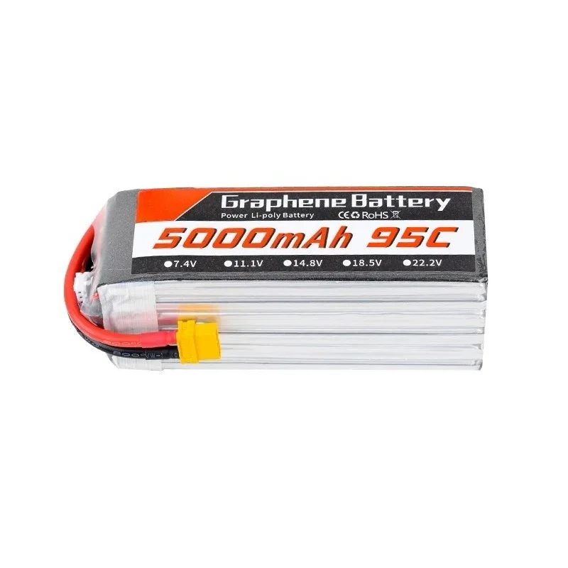 แบตเตอรี่ลิโพกราฟีน 5000mAh 6S - 6S Lipo Battery 22.2V 5000Mah บทวิจารณ์และราคา