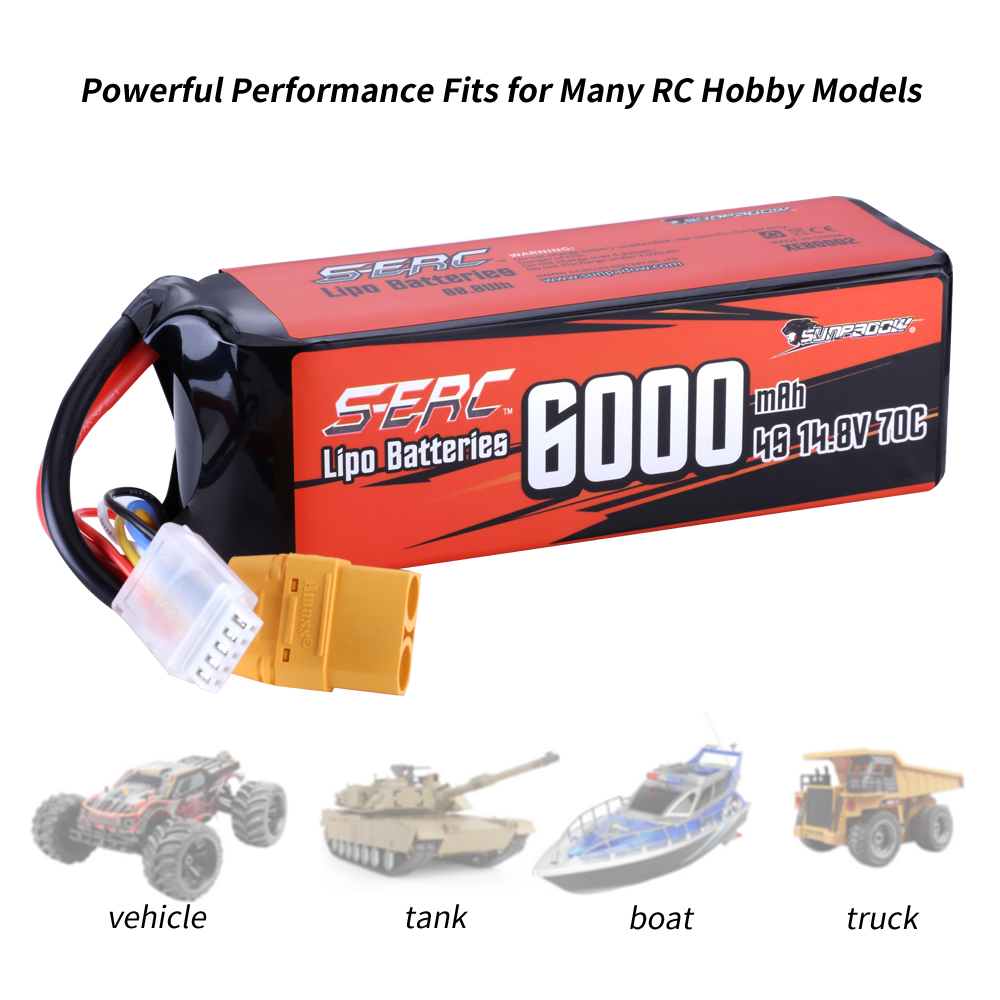 Sunpadow แบตเตอรี่ Lipo 4S สำห - 4S Lipo Battery 14.8V 6000Mah บทวิจารณ์และราคา